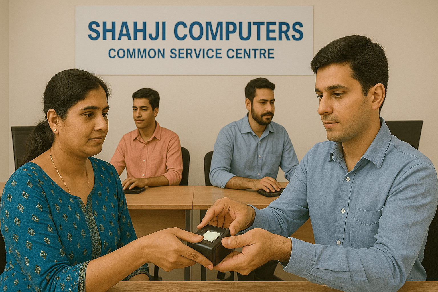 People accessing digital services